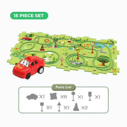 Puzzle Racer Kids Car Track Set